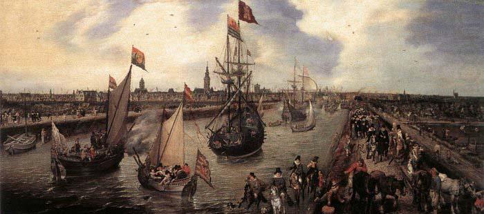 Adriaen Pietersz Vande Venne The Harbour of Middelburg china oil painting image
